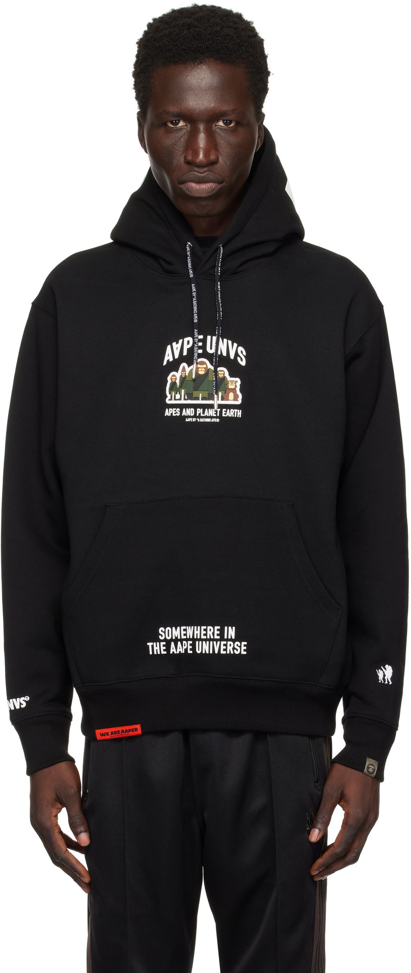 Huppari AAPE by A Bathing Ape AAPE by A Bathing Ape 'AAPER' Pullover Hoodie Musta | AAPSWMB378XXNBKX