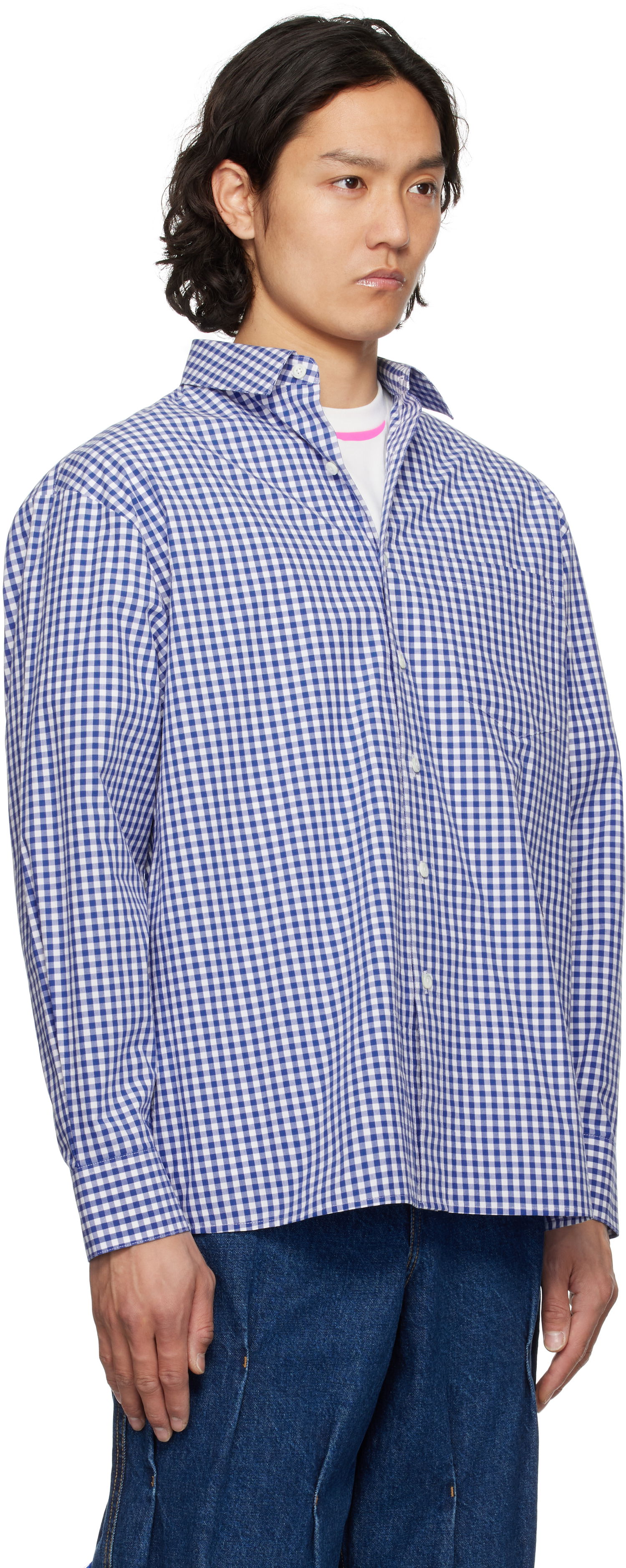 Paita ADER ERROR ADER error Sig; TRS Tag 03 Gingham Shirt Sininen | BO42FYSH0102BL, 1