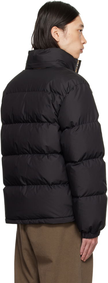 Puffer takki Burberry Burberry Snowdon Checker-Tape Down Jacket Musta | 8113810, 2