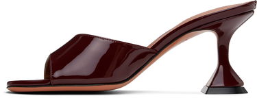 Asusteet Amina Muaddi Amina Muaddi Lupita 70 Heeled Patent Leather Sandals Burgundia | LUPITA SLIPPER 70 PATENT, 2