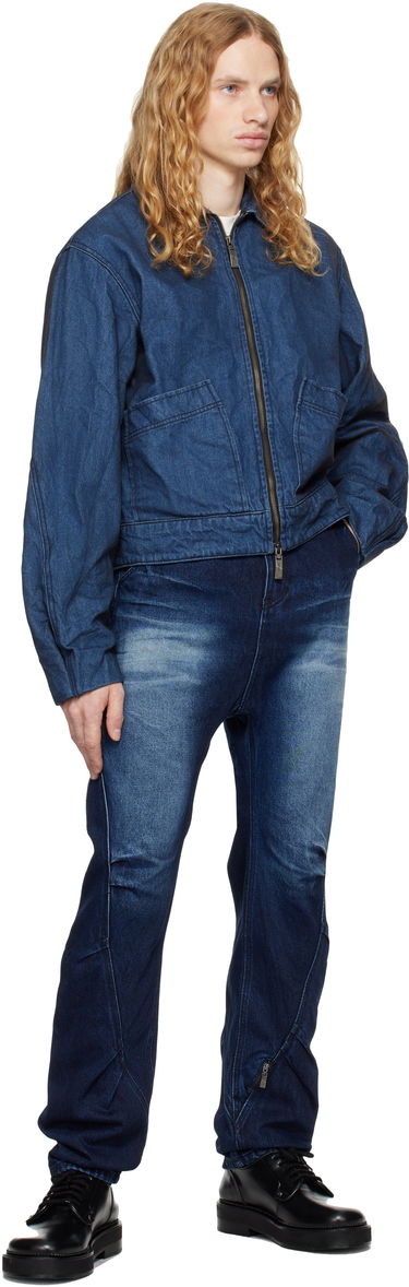 Bomber-takki ADER ERROR Denim Zip-Up Jacket Sininen | BN01FWJK1601BL, 3