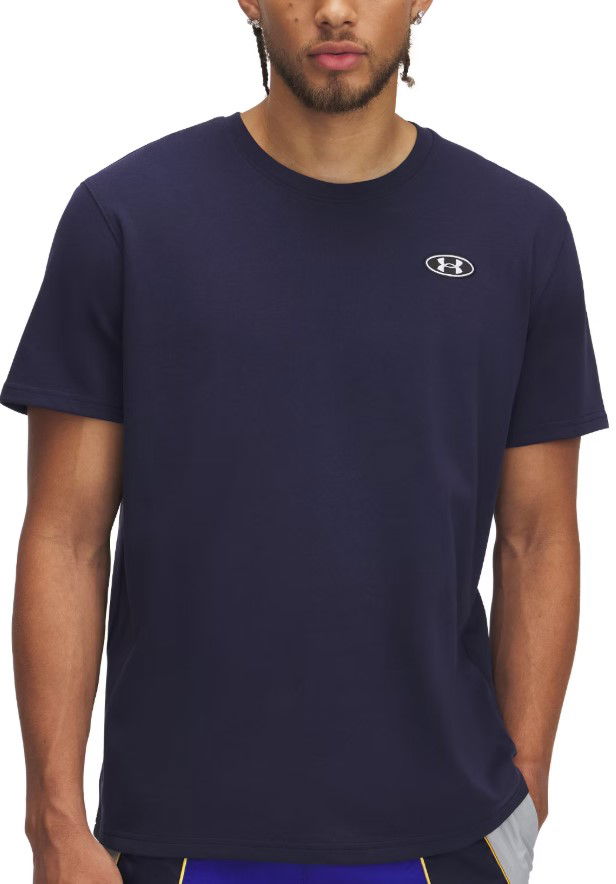 T-paita Under Armour Under Armour HW LC Patch Short Sleeve T-Shirt Tummansininen | 1382902-410
