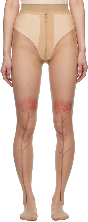 Sukat Simone Rocha Simone Rocha Sheer Carnation Tights Beige | SOCK57 0635, 0
