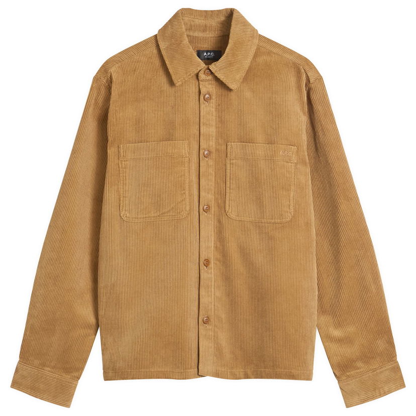 Paita A.P.C. A.P.C. Leon Corduroy Overshirt Ruskea | COHBB-H32019-CAA