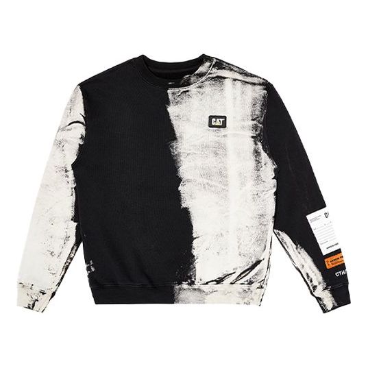 Huppari HERON PRESTON Heron Preston x Caterpillar Co-branded Paint Splatter Sweatshirt Musta | HMBA014F20JER0091201