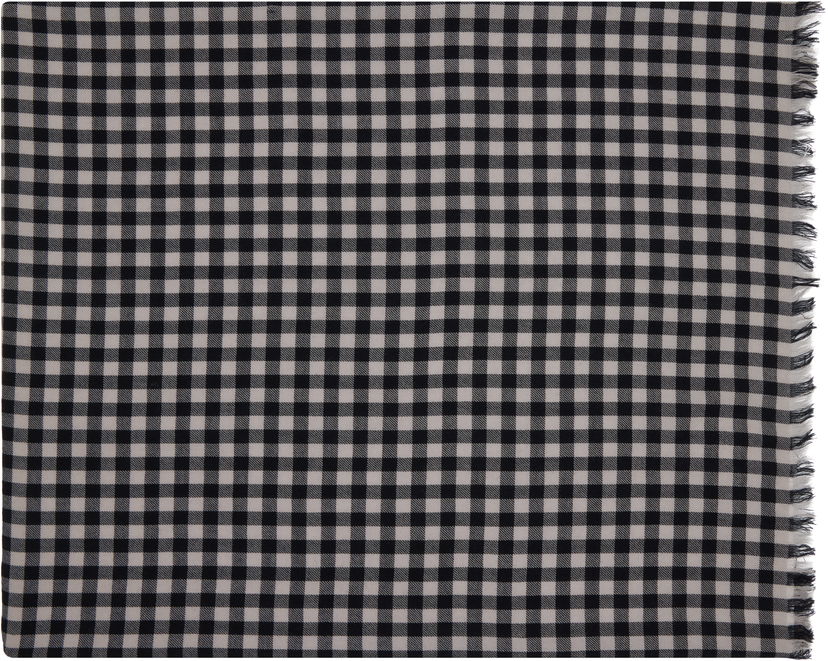 Huivi Rick Owens Rick Owens Concordians Mini Plaid Scarf Musta | RU02E1464 SCARMP