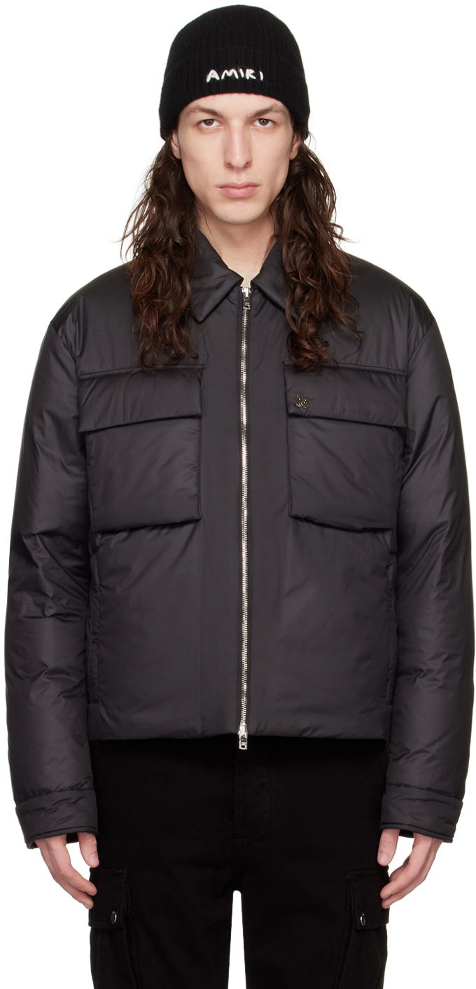 Puffer takki AMIRI Front Zip Down Jacket Musta | PS23MOS029-001