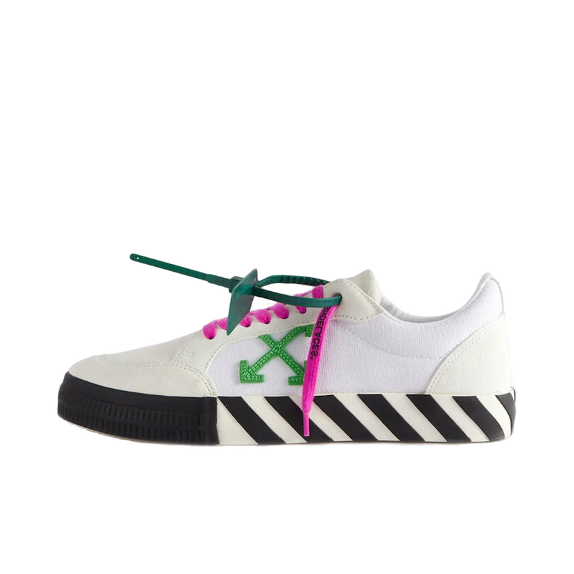 Tennarit ja kengät Off-White Vulc Low White Green Fucshia Valkoinen | OMIA085S22LEA0010155