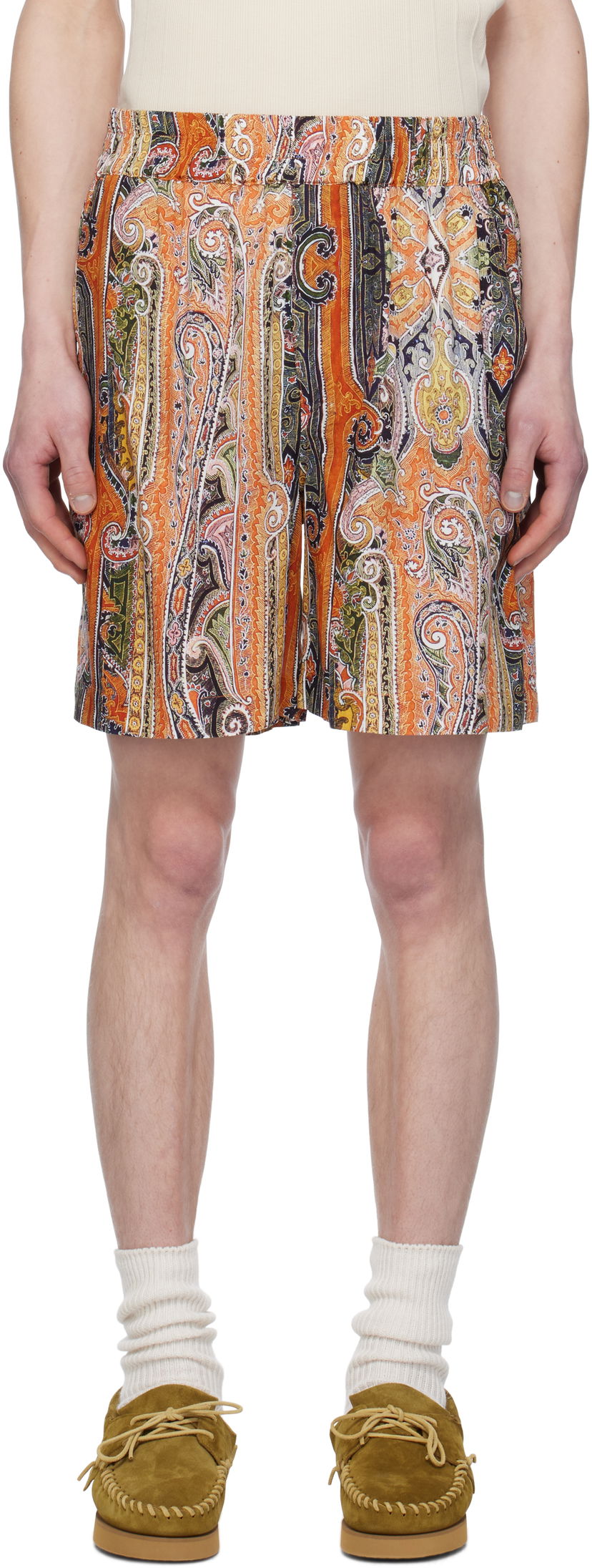 Shortsit ISABEL MARANT Isabel Marant Paisley Vega Shorts Oranssi | SH0236HA-C2I08H