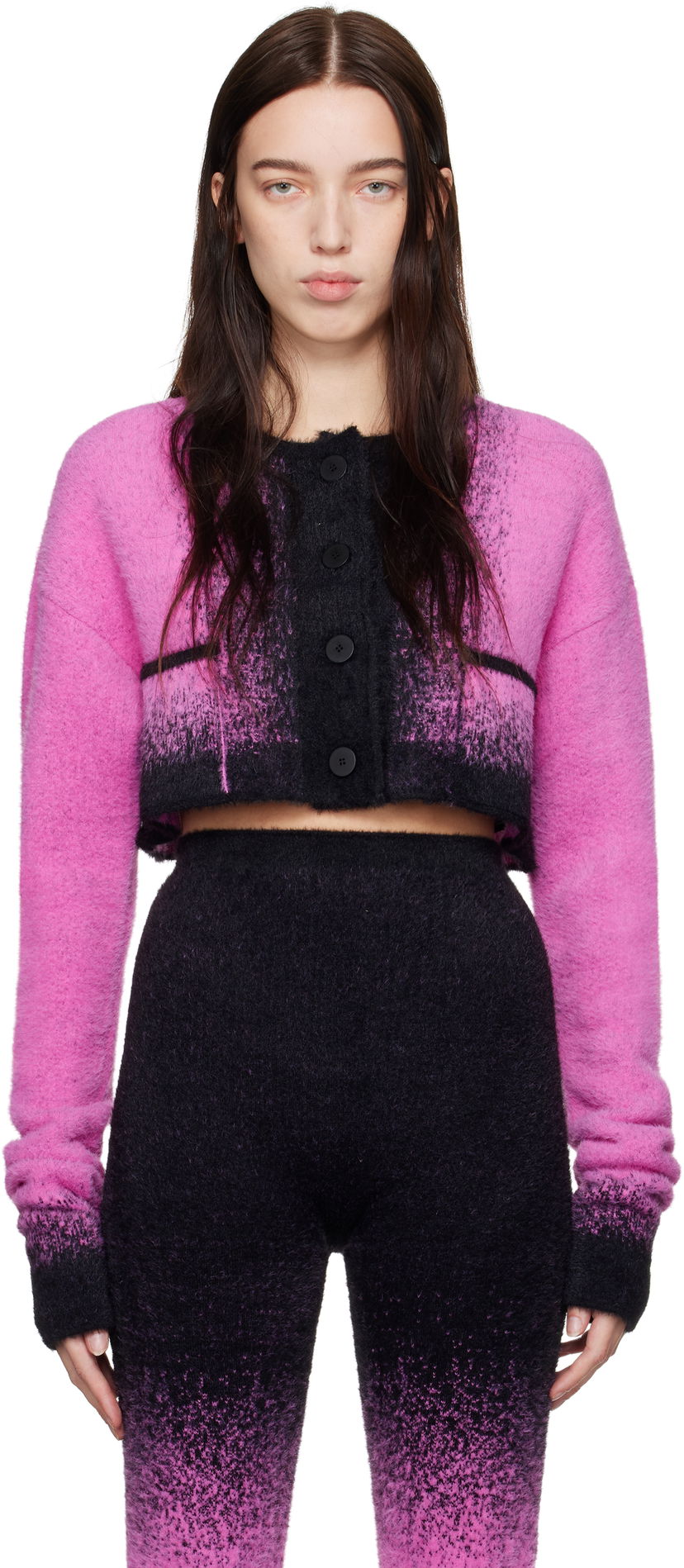Villapaita Ottolinger Ottolinger Boxy Knit Cardigan Vaaleanpunainen | 1070601321