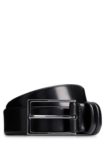 Vyöt BOSS Leather Belt with Gunmetal Hardware Musta | 50239979