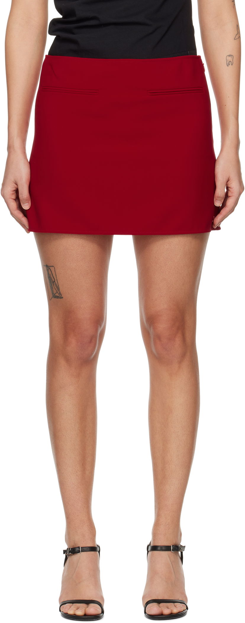 Hame Courrèges Courrèges 2-Pocket Heritage Miniskirt Punainen | 125CJU226PL0159
