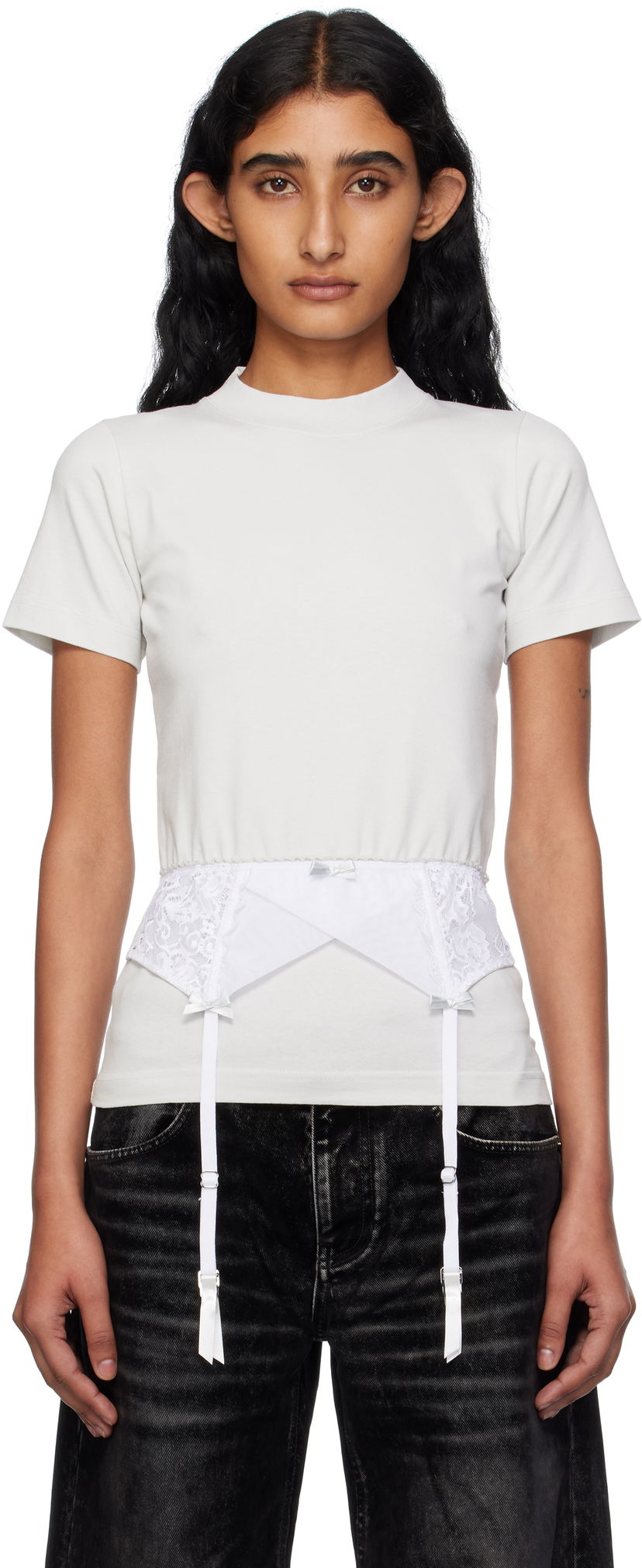 T-paita Balenciaga Balenciaga Lingerie T-Shirt Valkoinen | 828869TNVB2