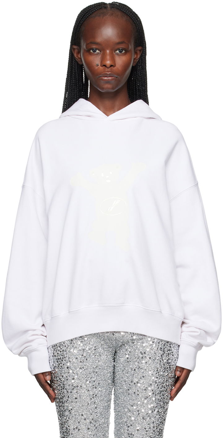 Huppari We11done We11done Printed Hoodie Valkoinen | WD-TH3-22-727-U-IV