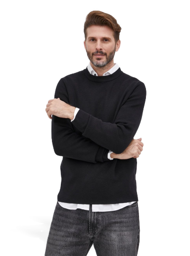Villapaita Samsoe Samsoe Gunan Crewneck Musta | M20200110