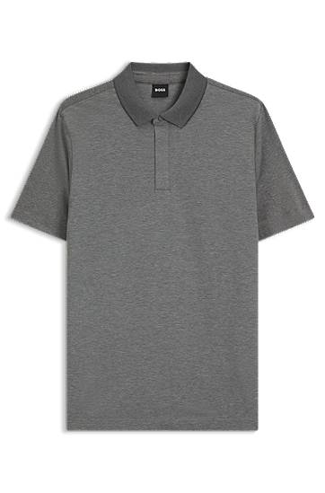 Poolopaita BOSS BOSS Cotton-Blend Polo Shirt Harmaa | 50531949
