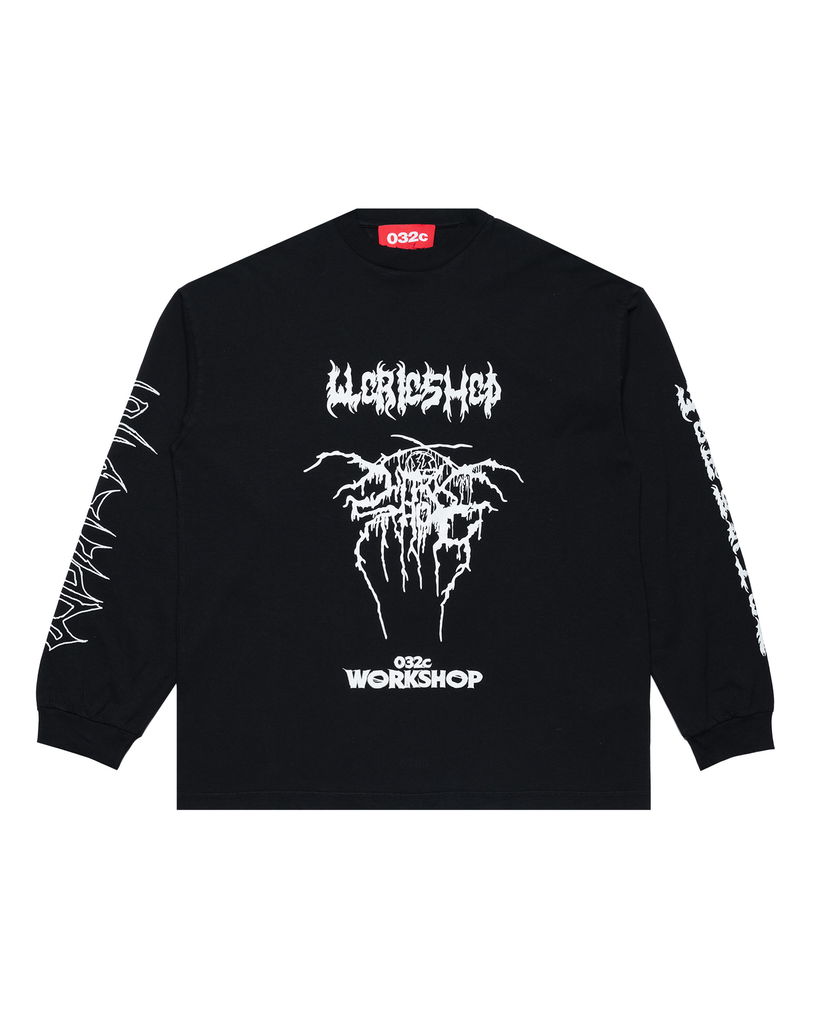 T-paita 032C Workshop Longsleeve T-Shirt Musta | S25-URC-0251-050