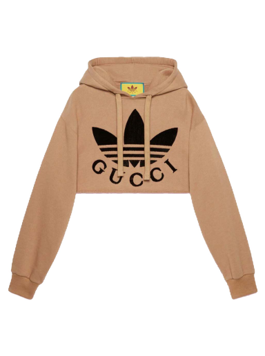 Huppari Gucci x adidas Cropped Sweatshirt Beige | 688196 XJEDA 2184