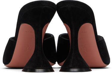 Kengänhoito Amina Muaddi Amina Muaddi Lupita Suede Heeled Sandals Musta | LUPITA SLIPPER CL SUEDE, 1