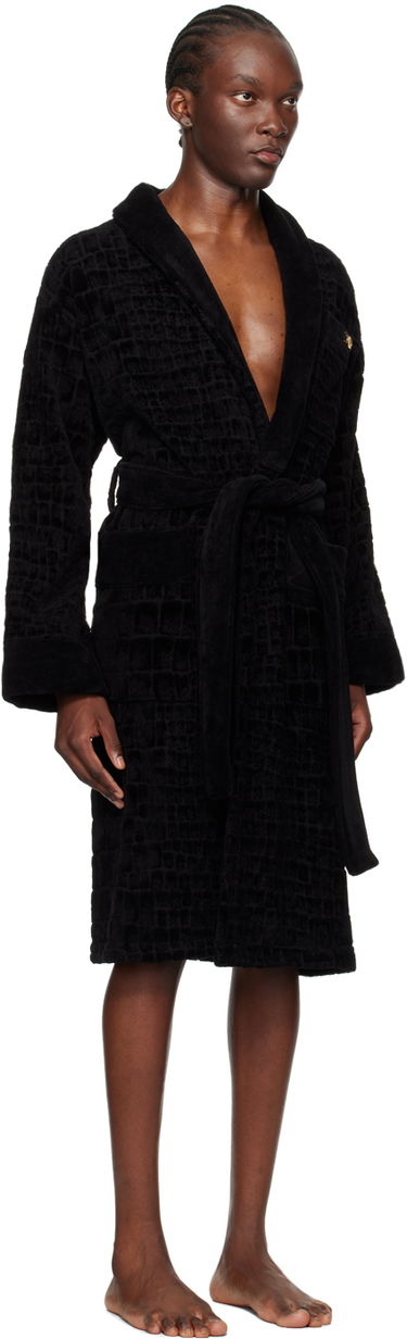 Pyjama Versace Icon Pattern Robe Musta | ZACJ00008_1A11960, 1
