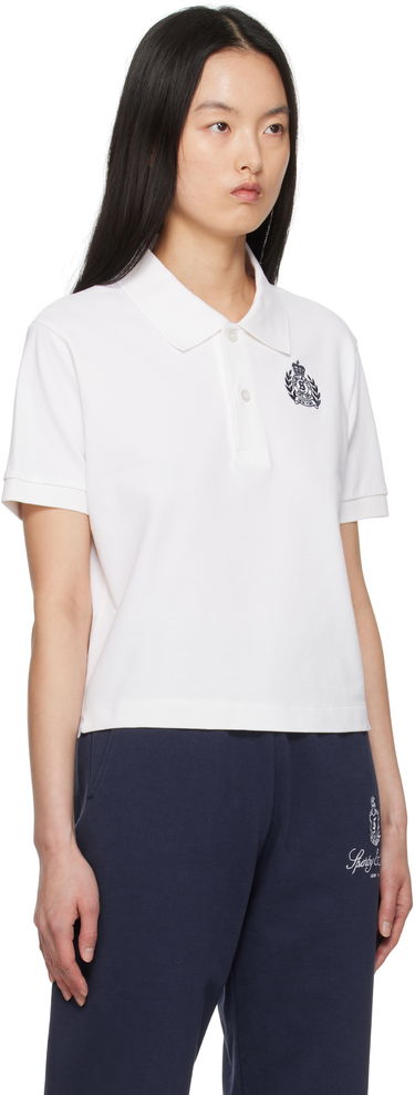 Poolopaita Sporty & Rich Sporty & Rich H&W Crest Pique Polo Valkoinen | TO085606241WH01, 1