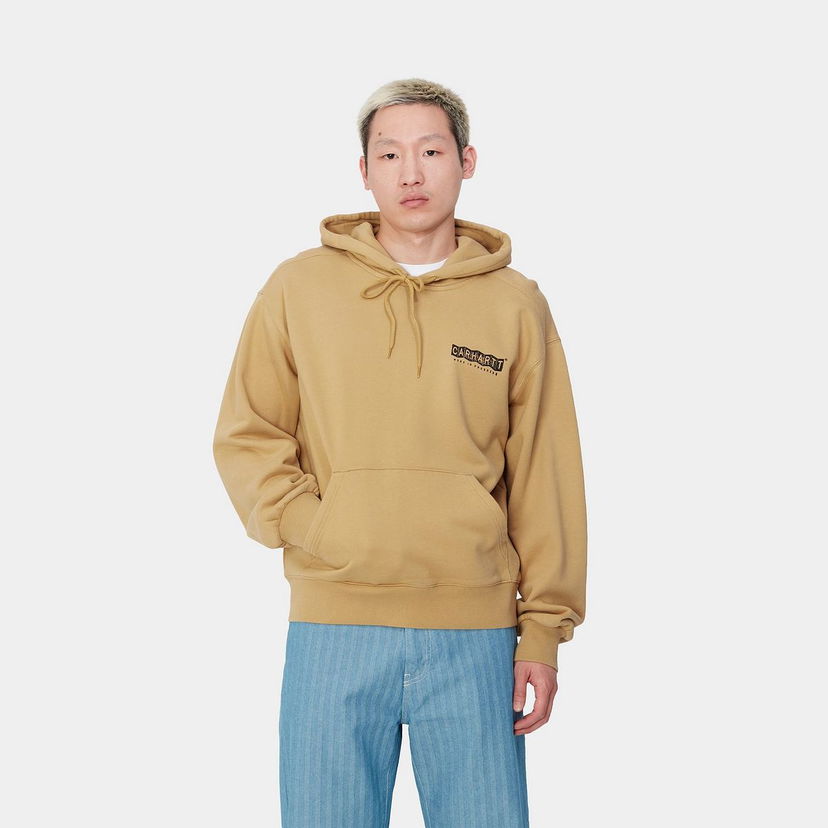 Huppari Carhartt WIP Stone Washed Relaxed Fit Hoodie Beige | I033621_9