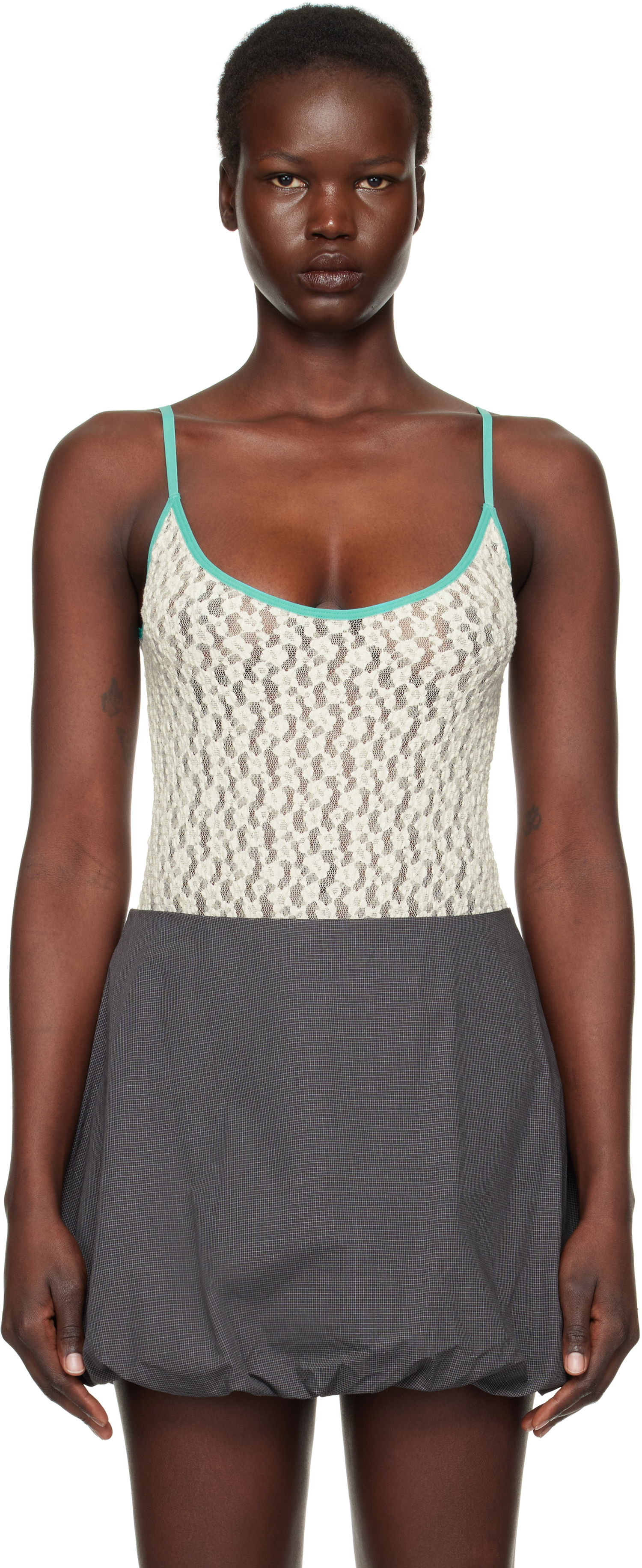 Mekko Baserange Baserange Musial Bodysuit with Bubble Hem Skirt Monivärinen | ONMU-LA-SP25, 0