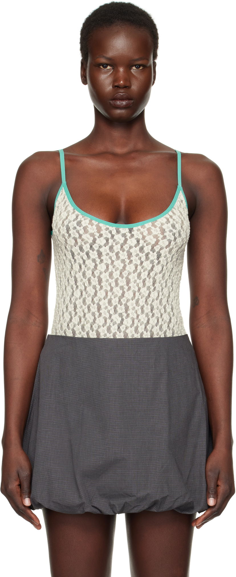 Mekko Baserange Baserange Musial Bodysuit with Bubble Hem Skirt Monivärinen | ONMU-LA-SP25