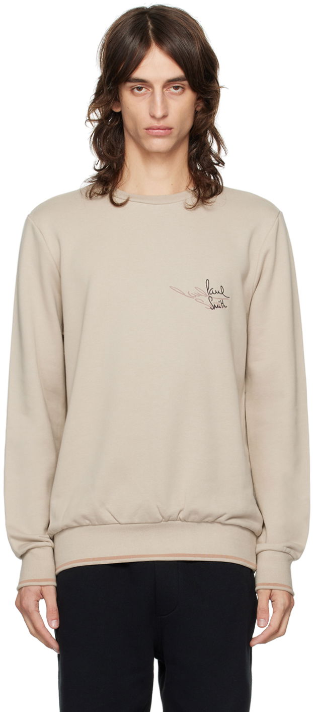 Villapaita Paul Smith Paul Smith Embroidered Sweatshirt Beige | M1R-302S-NP4718-63