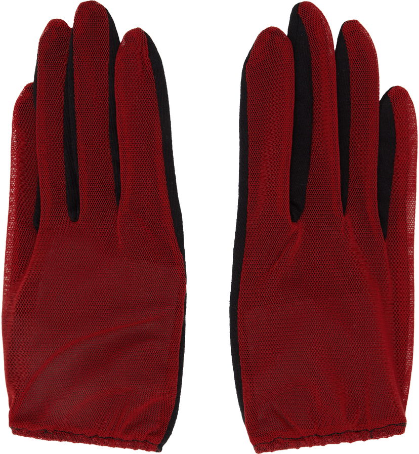 Käsineet Yohji Yamamoto Yohji Yamamoto Short Combi Gloves Punainen | FP-W02-063