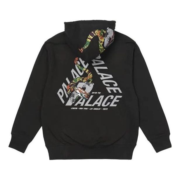 Huppari Palace Dragon Print Pullover Hoodie Musta | P23CS045