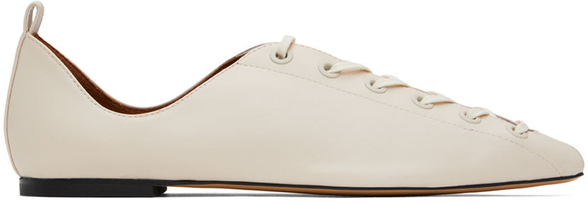 Tennarit ja kengät Stella McCartney Terra Laced Ballerina Flats Beige | 810411KP027