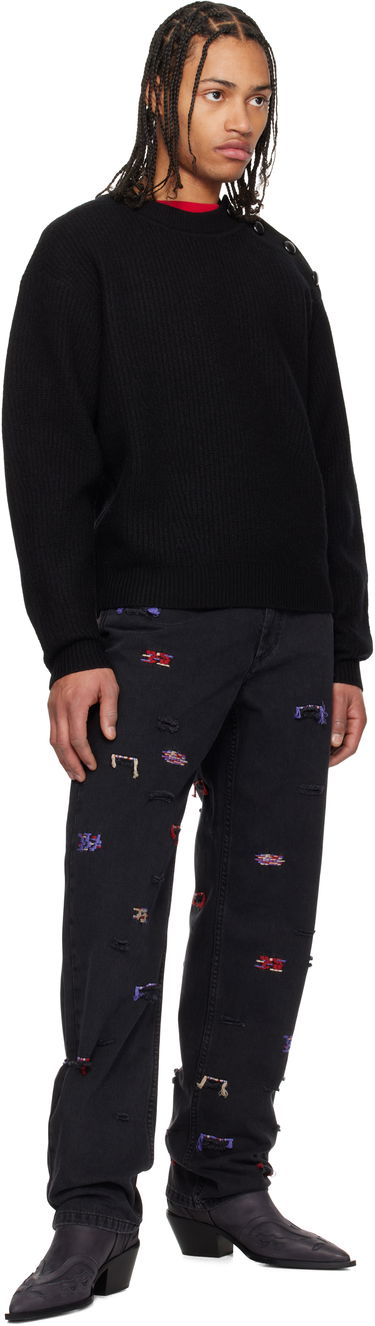 Villapaita ISABEL MARANT Isabel Marant Rudel Shoulder Button Ribbed Knit Sweater Musta | 25PPU0651HA-C1L03H, 3