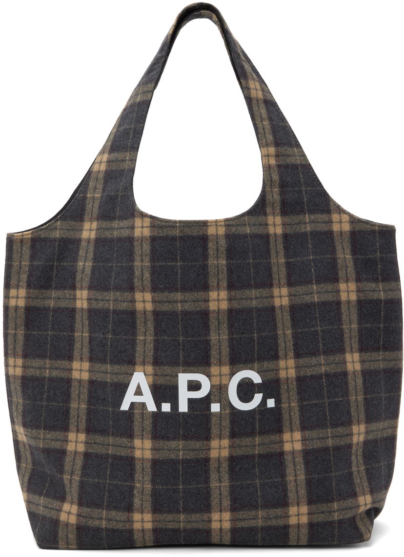 Kangaskassi A.P.C. A.P.C. Ninon Small Plaid Tote Ruskea | WOARS-M61565