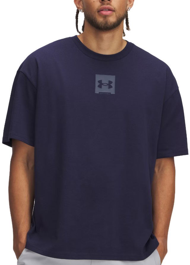 T-paita Under Armour HW OS SM BOX Short Sleeve T-Shirt Tummansininen | 1386803-410