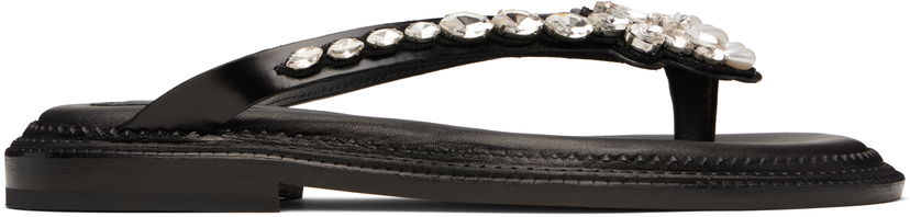 Tennarit ja kengät Simone Rocha Simone Rocha Embellished Flower Flip-Flops Musta | SLD54B 0740