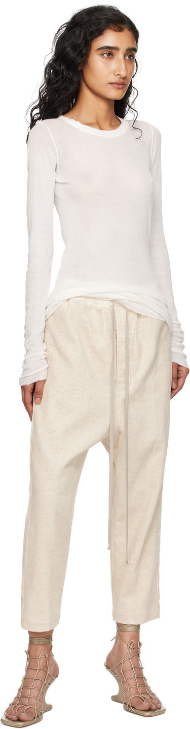 Housut Rick Owens Rick Owens Concordians Drawstring Astaires Trousers Beige | RP02E4303 MLC, 3