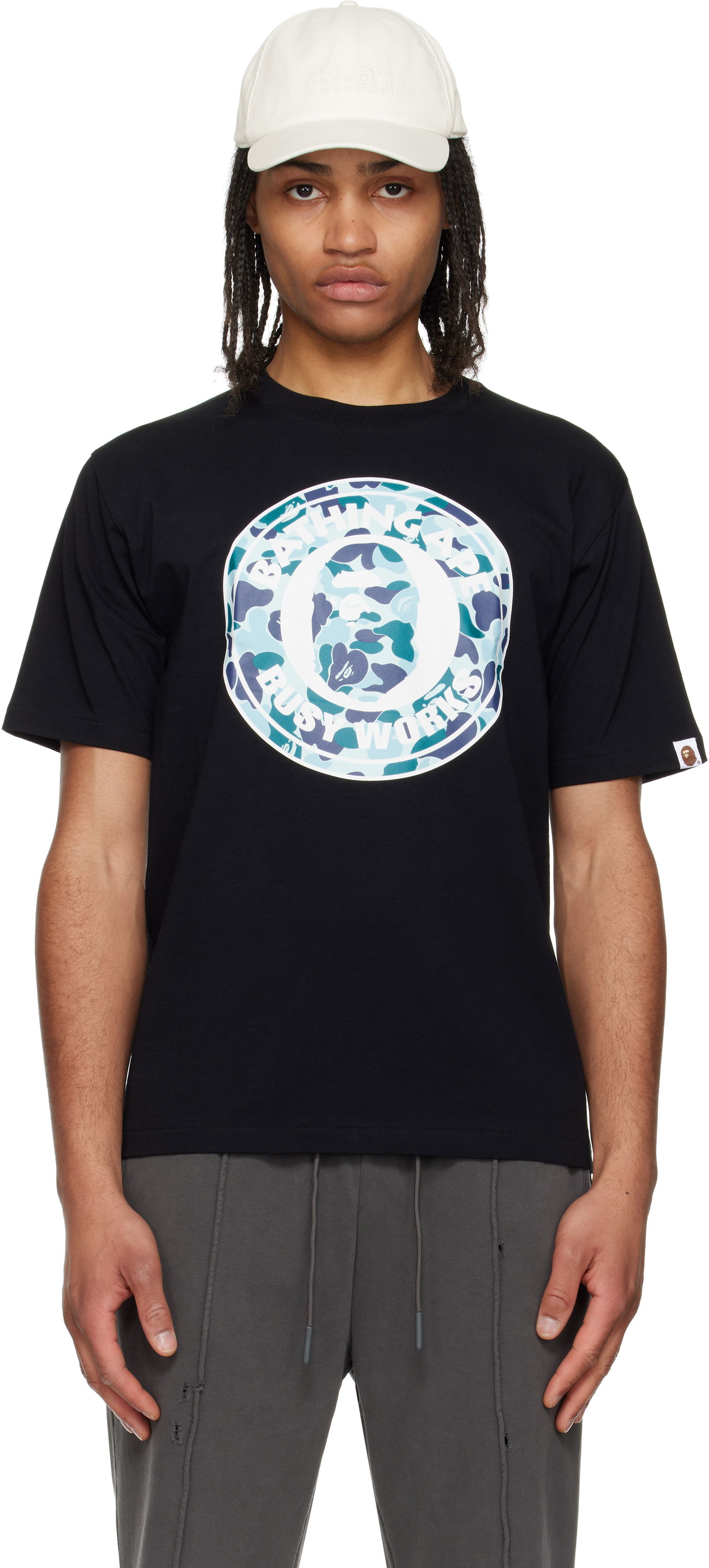 T-paita BAPE A Bathing Ape ABC Camo Busy Works Graphic Tee Musta | 001TEL301006M, 0