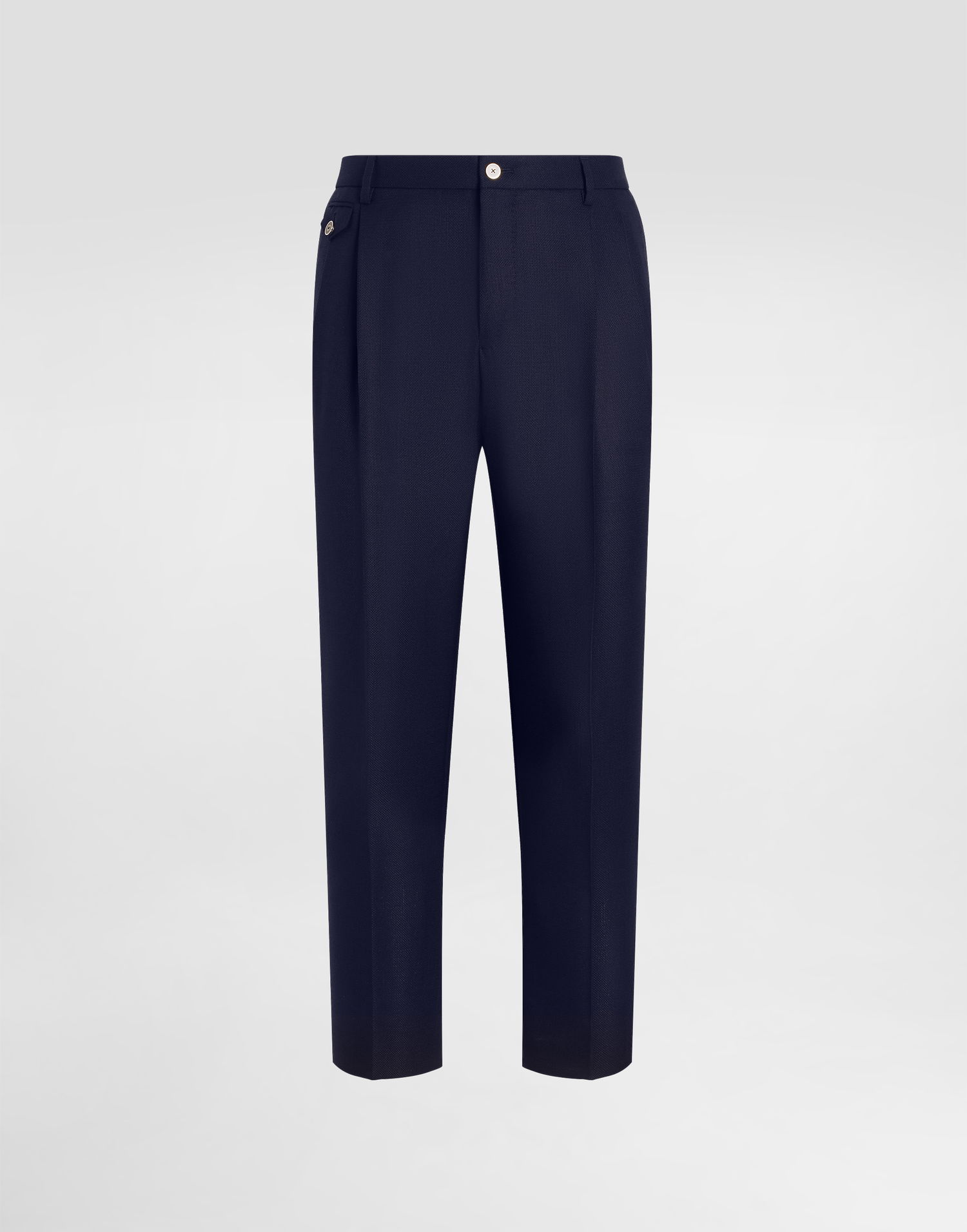 Housut Dolce & Gabbana Dolce & Gabbana Wool Dress Pants With Double Darts Tummansininen | GV4EETFM2GUB0665, 0