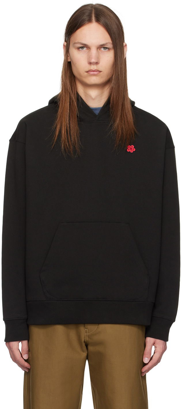 Huppari KENZO Black Paris Boke Flower Hoodie Musta | FE65SW2274MT