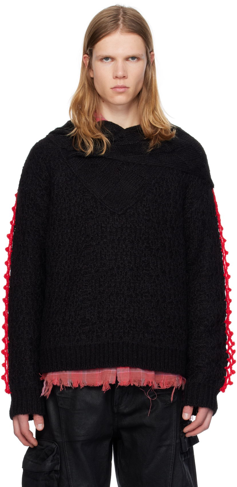 Villapaita Andersson Bell Shawl Layered Sweater Musta | atb1161m