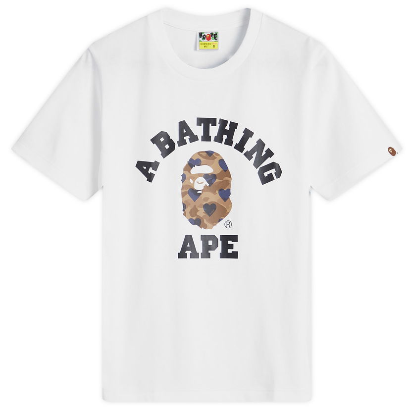T-paita BAPE I love Bape College T-Shirt Valkoinen | 001TEK802109L-WH7