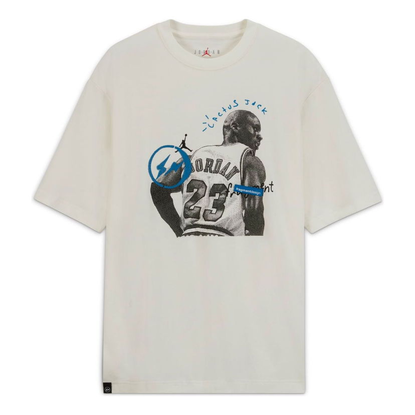 T-paita Jordan Travis Scott x Fragment Design T-Shirt Valkoinen | DJ0620-133