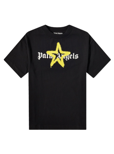 T-paita Palm Angels Star Sprayed Logo Tee Musta | PMAA001C99JER0241018