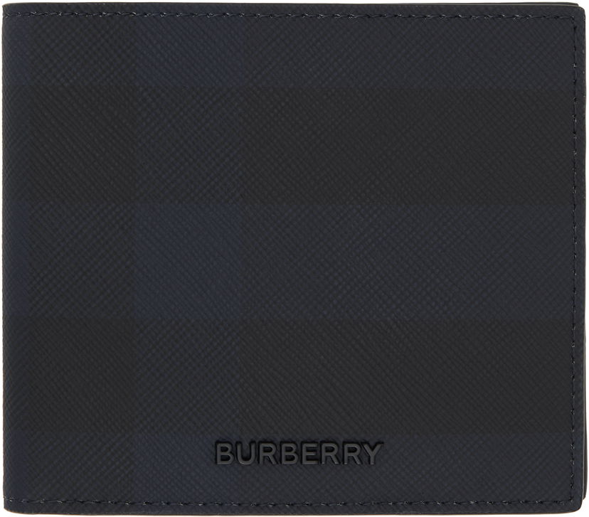 Lompakko Burberry Check Bifold Leather Wallet Musta | 8073280