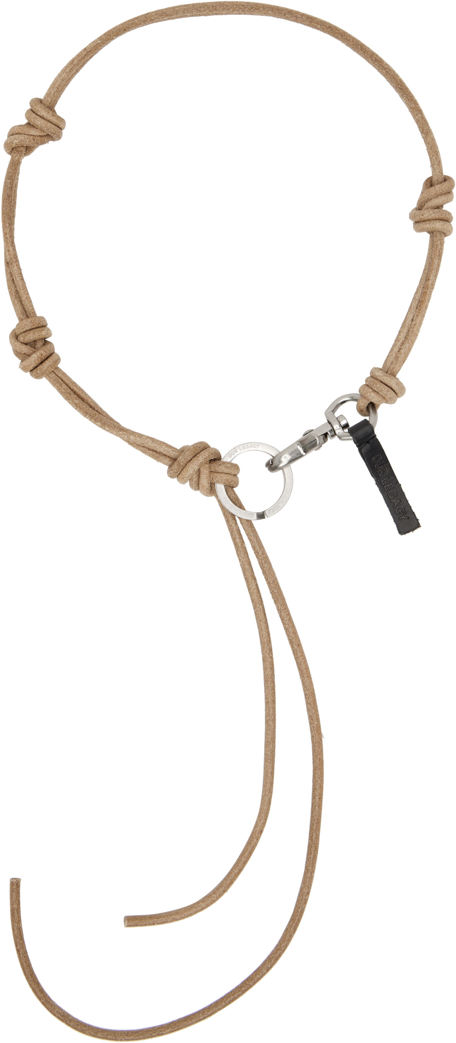 Avaimenperät OUR LEGACY Our Legacy Udon Ladon Suede Necklace Beige | A4248ULN, 0