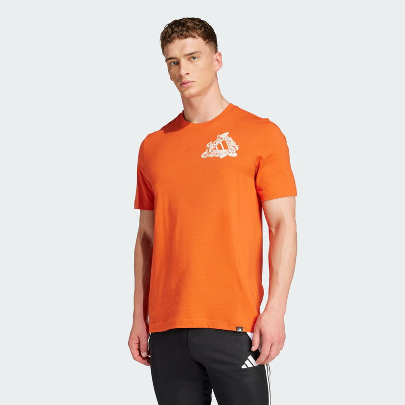 T-paita adidas Performance Football Kicks Graphic Tee Oranssi | JD8212
