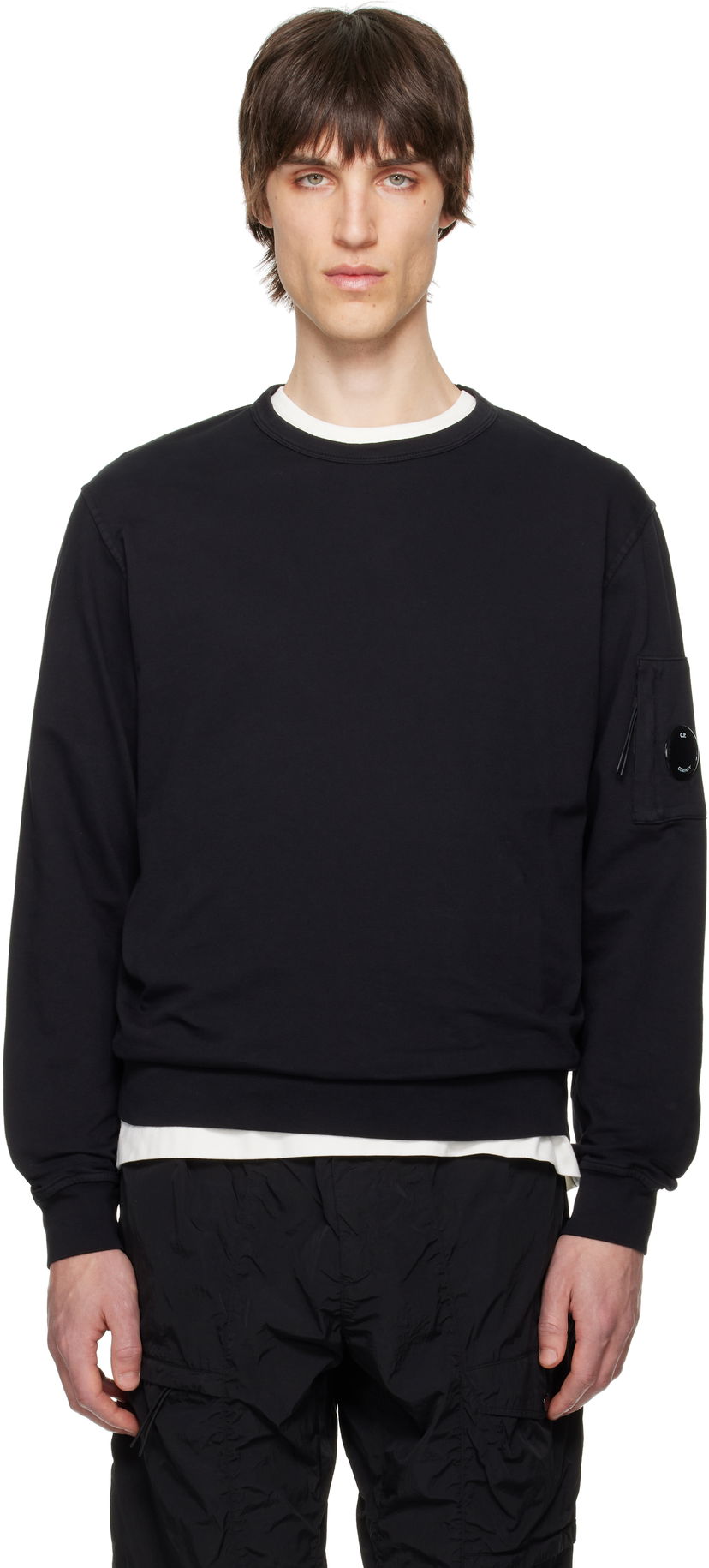 Villapaita C.P. Company C.P. Company Light Fleece Crewneck Sweatshirt Musta | 18CMSS019A-002246G