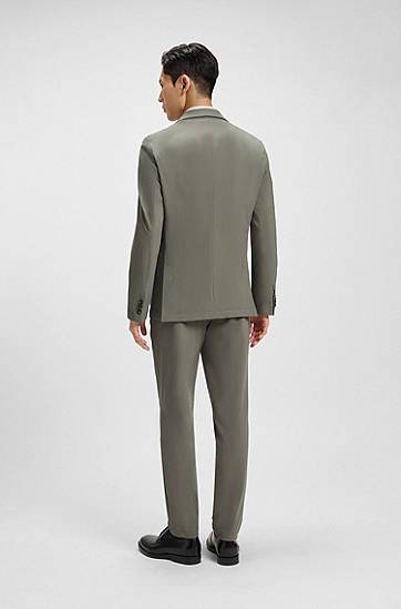 Takki BOSS Dressletic slim-fit performance-stretch jersey blazer with notch lapels and two-button closure Harmaa | 50546071, 1