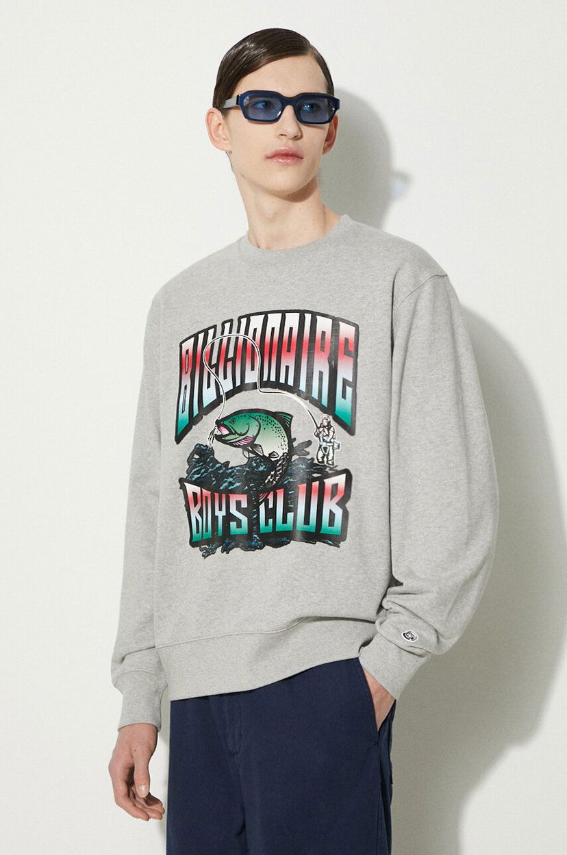 Huppari BILLIONAIRE BOYS CLUB Billionaire Boys Club Big Catch Crewneck Sweatshirt Harmaa | B24230